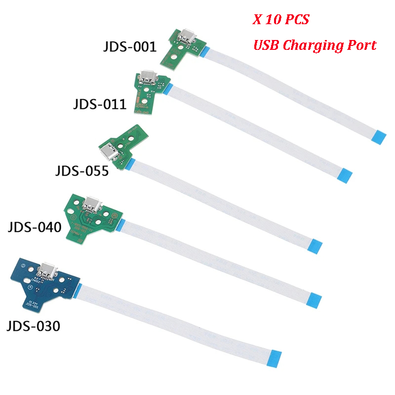 Esports Gaming Controller - 10pcs USB ชาร์จพอร์ตซ็อกเก็ตแผงวงจรสําหรับ 12Pin JDS 011