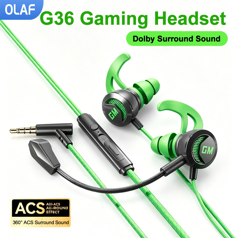 Esports Gaming Headset - ประเภท-C/3.5 มม.หูฟังแบบมีสายพร้อมไมโครโฟนชุดหูฟังสำหรับเล่นเกมอีสปอร์ตไฮไฟเบสหูฟังสเตอริโอควบคุมระดับเสียงสำหรับโทรศัพท์แท็บเล็ต