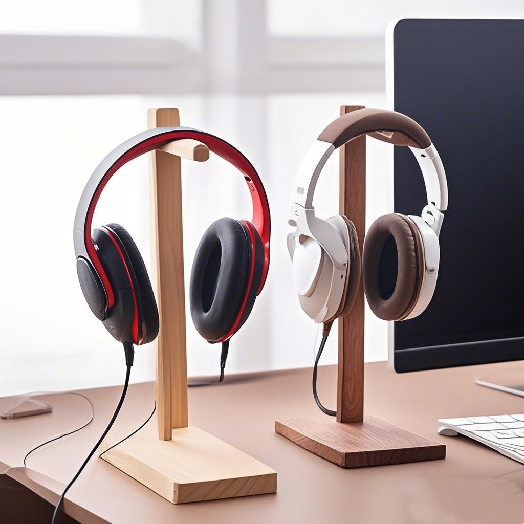 Esports Gaming Headphones - ที่วางหูฟังไม้ ชั้นวางโชว์หูฟัง ที่แขวนหูฟัง ชั้นวางเก็บหูฟังสำหรับเกมเมอร์ อุปกรณ์เสริมสำหรับเล่นเกม ชั้นวางของในบ้าน