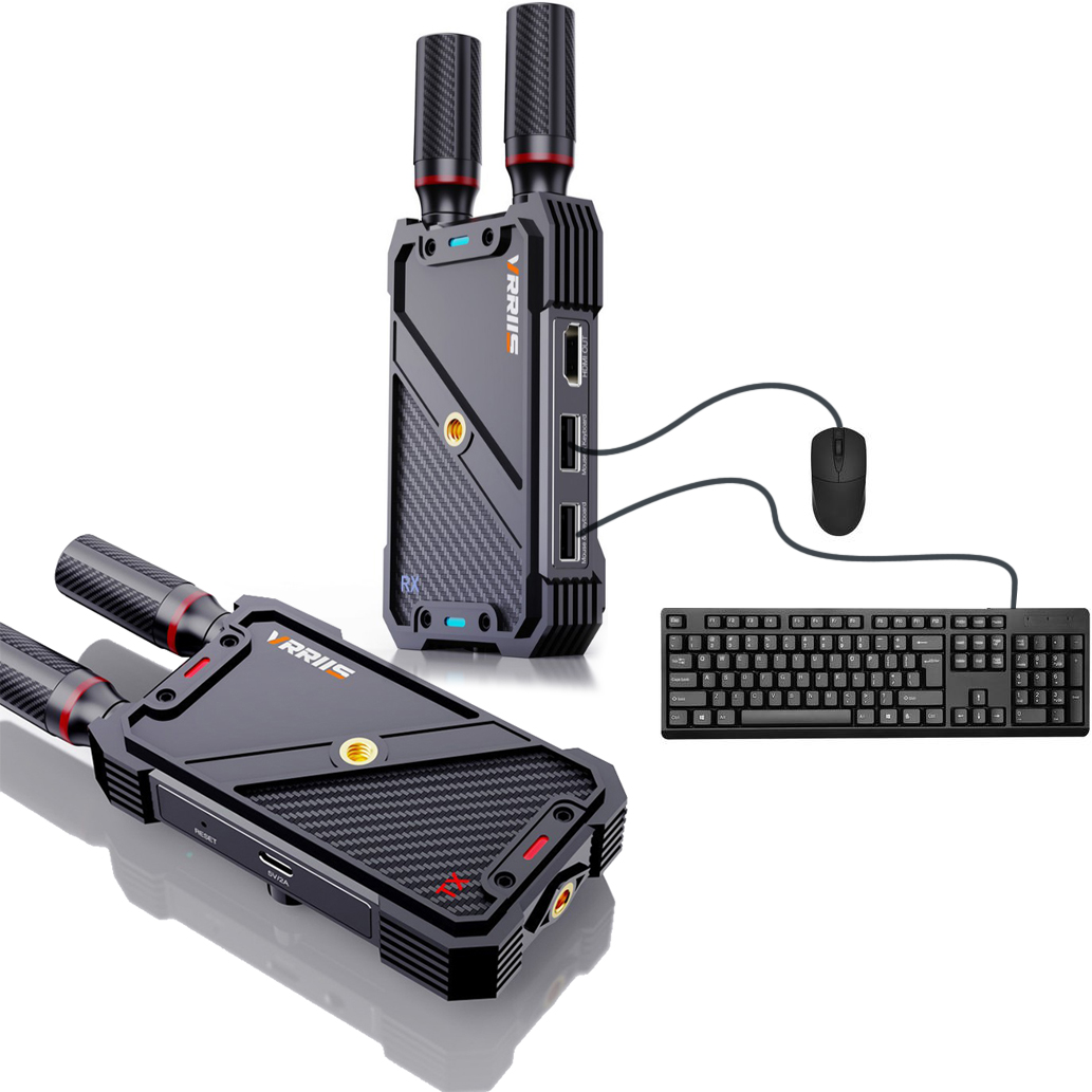 Keyboard Tenkeyless - VRRIIS WL082K ชุดส่งสัญญาณภาพและเสียง HDMI KVM ไร้สาย