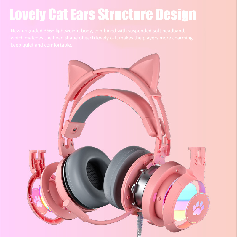 ชุดหูฟังสำหรับเด็กผู้หญิงสีชมพ - Esports Gaming Headphones บทวิจารณ์และราคา