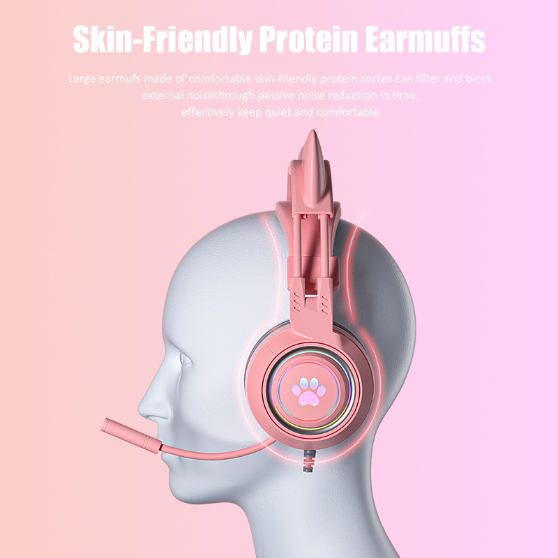 ชุดหูฟังสำหรับเด็กผู้หญิงสีชมพ - Esports Gaming Headphones บทวิจารณ์และราคา